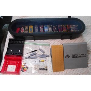 Vintage Tech Deck lot w/ Display Case Hook-Ups RAMPS Tony Hawk Glifberg RARE EXT